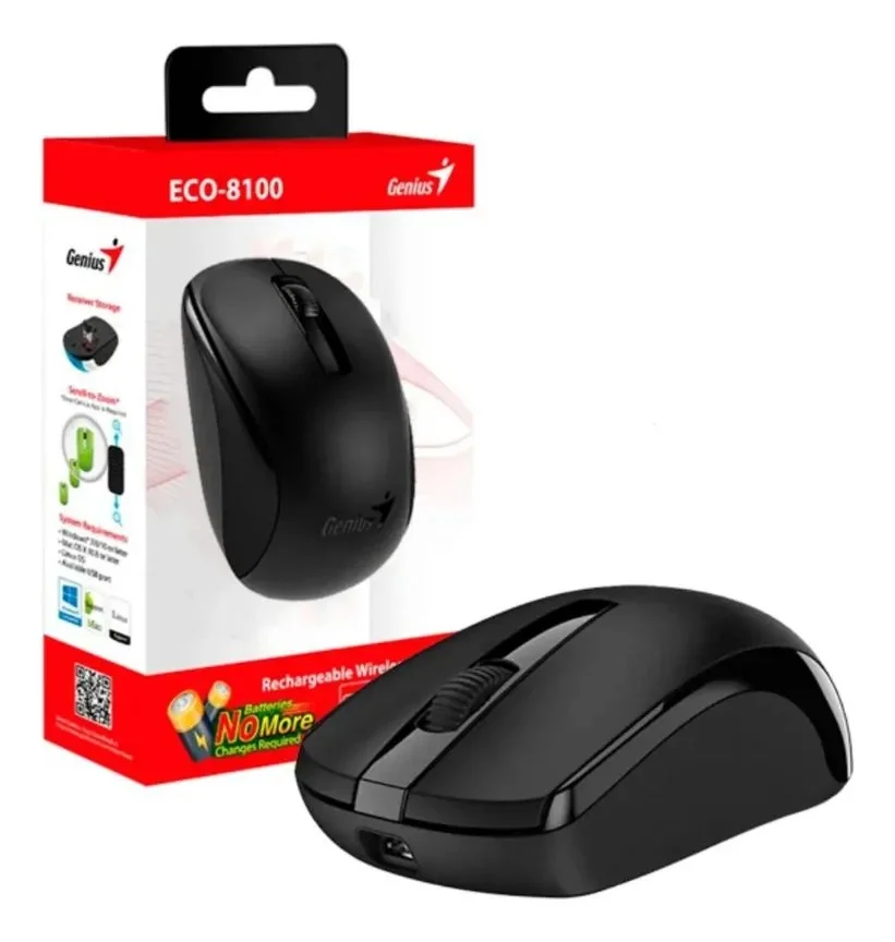 Mouse Genius Eco-8100 Inalambrico Recargable