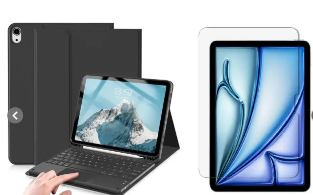 Combo Estuche Con Teclado+vidrio Templado Para Ipad A16/air 11/air 4 Gen/air 5 Gen