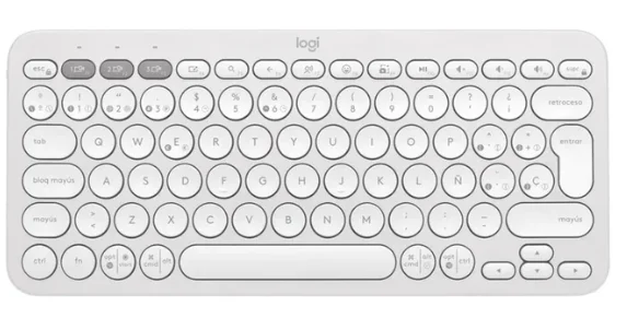 Teclado Bluetooth Multidispositivo Logitech Pebble Keys 2 K380s, Blanco