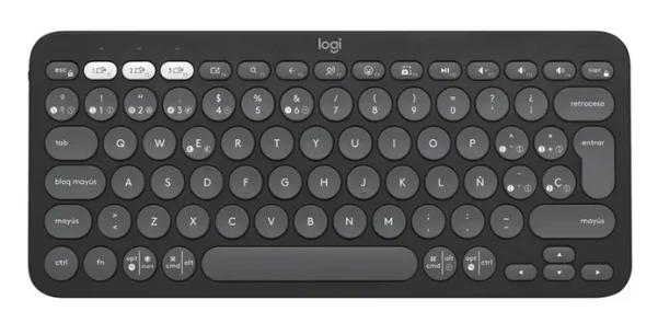 Teclado Bluetooth Multidispositivo Logitech Pebble Keys 2 K380s, Negro