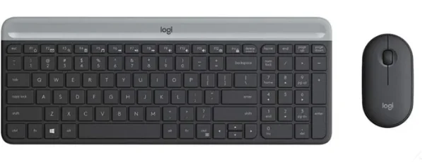Combo Teclado Y Mouse Inalámbricos Slim Logitech Mk470 Compacto Y Silencioso, Grafito
